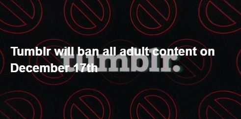 Tumblr will ban all adult content Decmber 17th